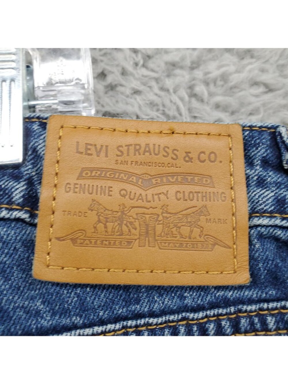 Levis Jeans Womens 34 Blue Baggy Dad Barrel Relaxed Fit Classic Denim Casual W34 - Picture 4 of 14